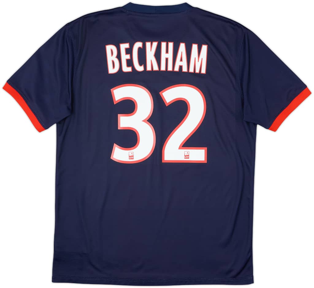 2013-14 Paris Saint-Germain Home Shirt Beckham #32 - 6/10 - (M)