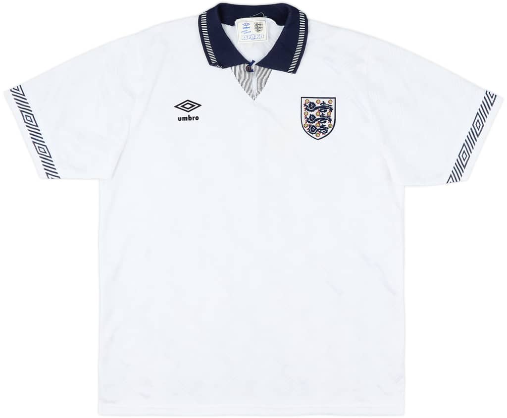 1990-92 England Home Shirt - 10/10 - (M)