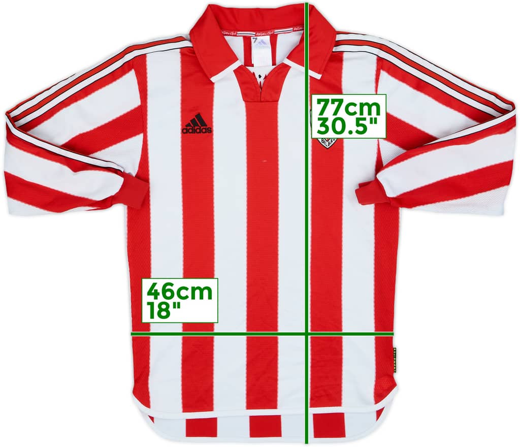 1999-01 Athletic Bilbao Player Issue Home L/S Shirt - 6/10 - (S)