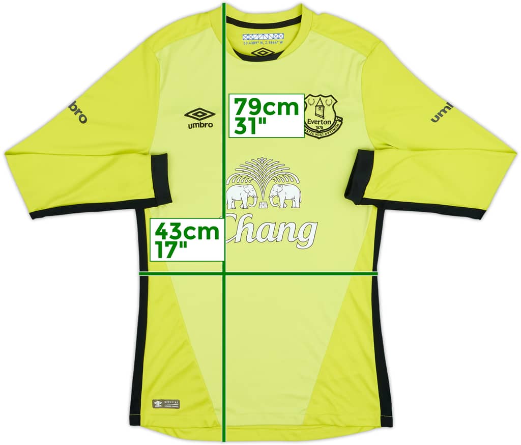 2016-17 Everton GK Shirt - 7/10 - (S)