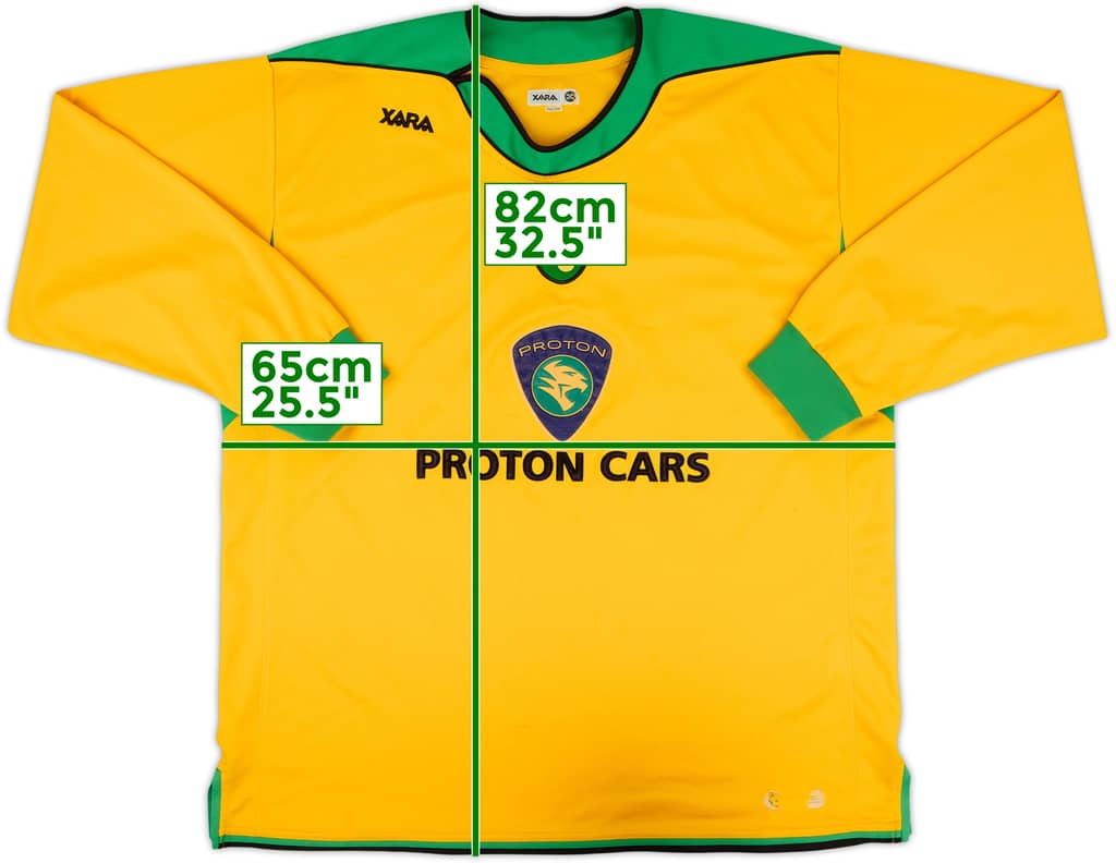 2005-06 Norwich Home L/S Shirt - 8/10 - (3XL)