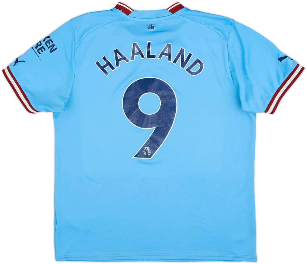 2022-23 Manchester City Home Shirt Haaland #9 - 6/10 - (L)
