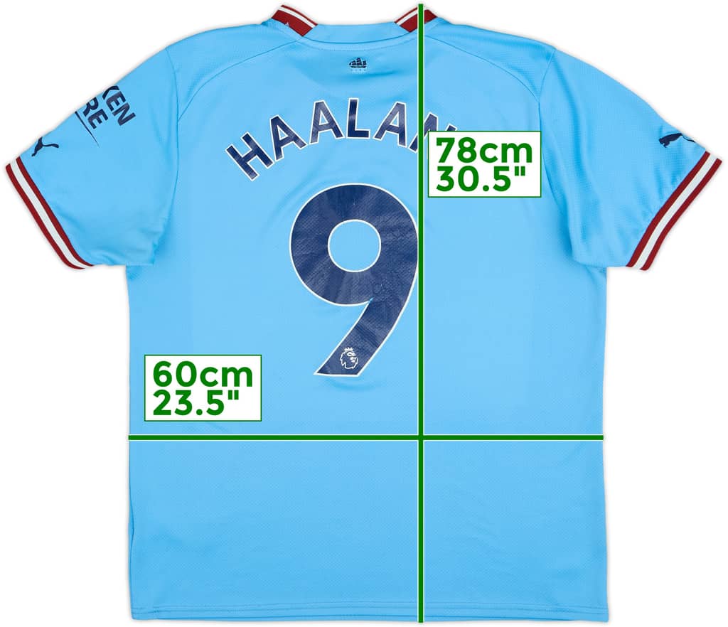 2022-23 Manchester City Home Shirt Haaland #9 - 6/10 - (L)