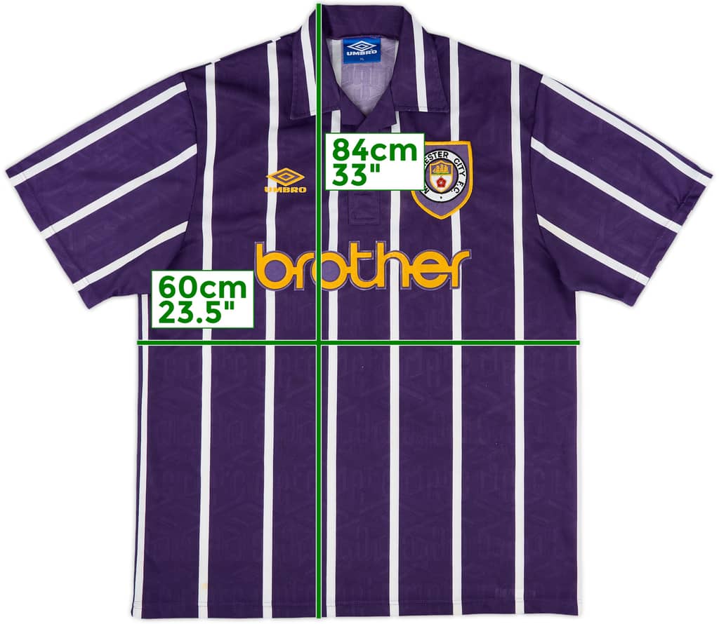 1993-94 Manchester City Away Shirt - 9/10 - (XL)