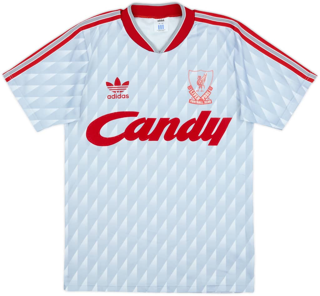 1989-91 Liverpool Away Shirt - 8/10 - (L.Boys)