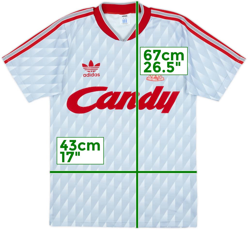 1989-91 Liverpool Away Shirt - 8/10 - (L.Boys)