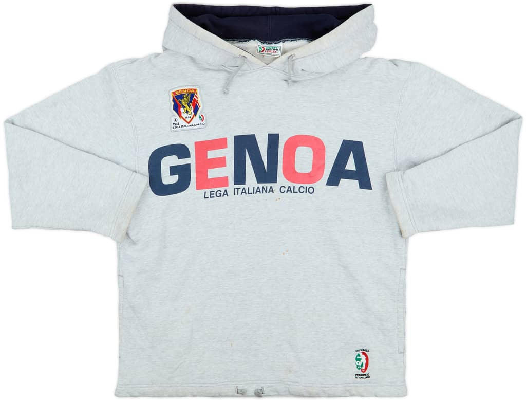 1993-94 Genoa 'Italian Football League' Hooded Sweat Top - 5/10 - (S)