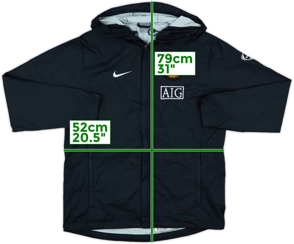 2009-10 Manchester United Nike Hooded Rain Jacket - 6/10 - (S)
