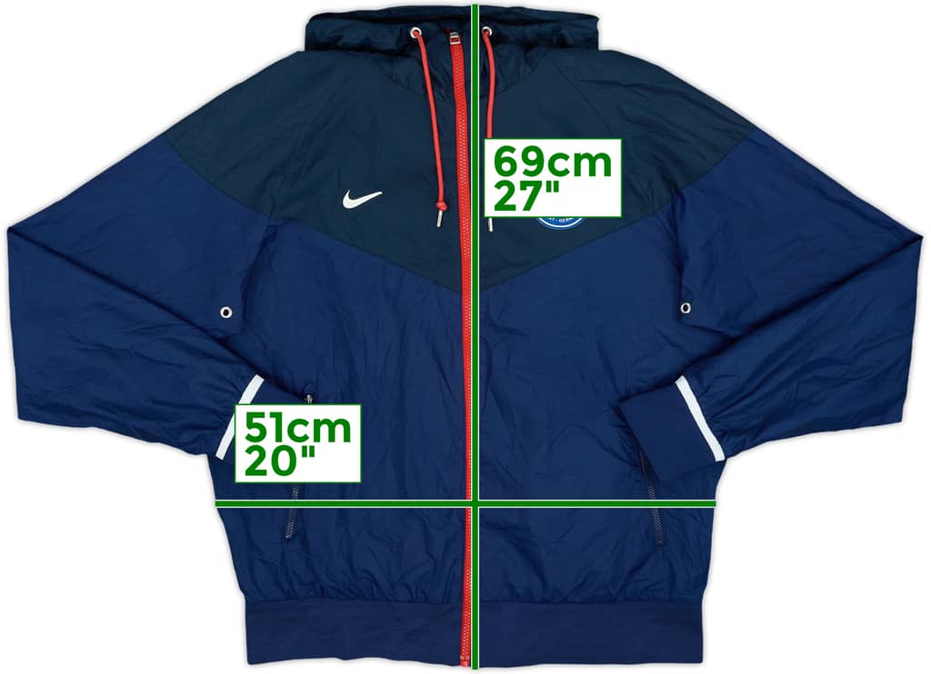 2015-16 Paris Saint-Germain Nike Hooded Track Jacket - 7/10 - (L)