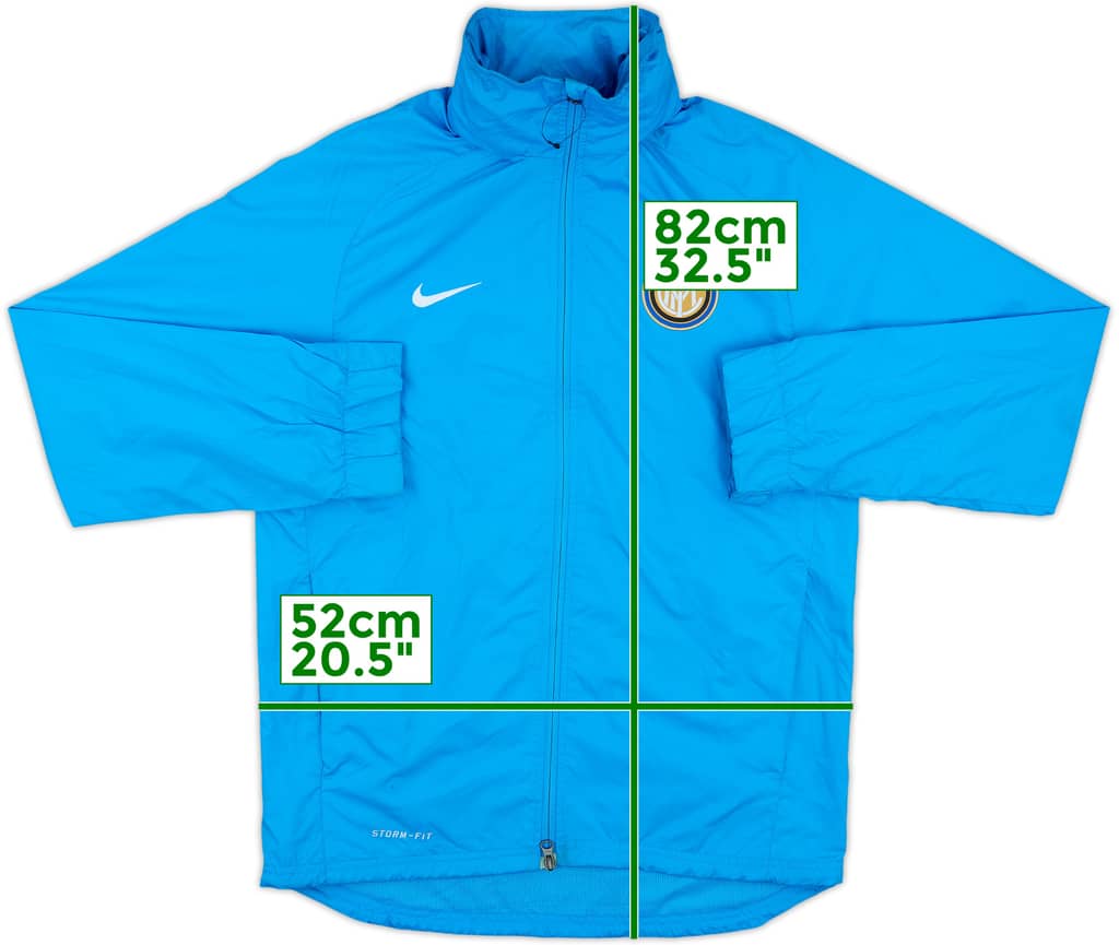 2011-12 Inter Milan Nike Hooded Rain Jacket - 7/10 - (S)