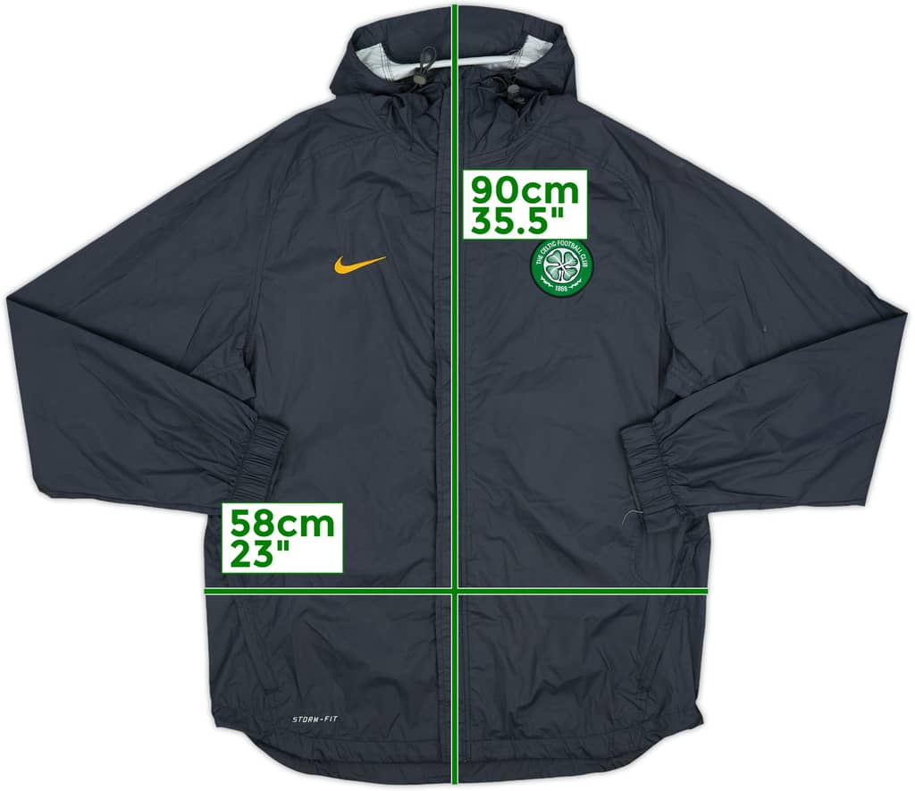 2010-11 Celtic Nike Hooded Rain Jacket - 8/10 - (XL)
