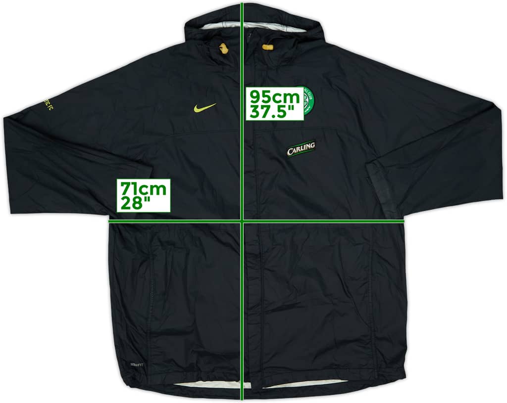 2010-11 Celtic Nike Hooded Rain Jacket - 6/10 - (XXL)