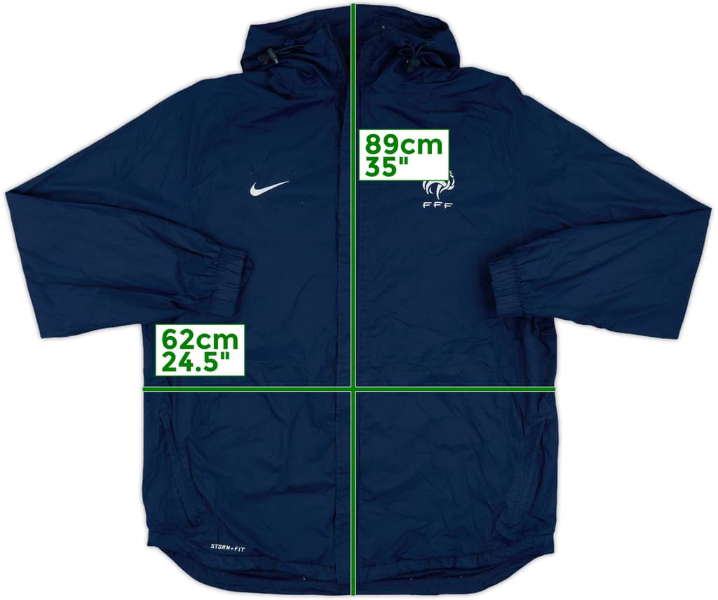 2011-12 France Nike Hooded Rain Jacket - 8/10 - (XL)