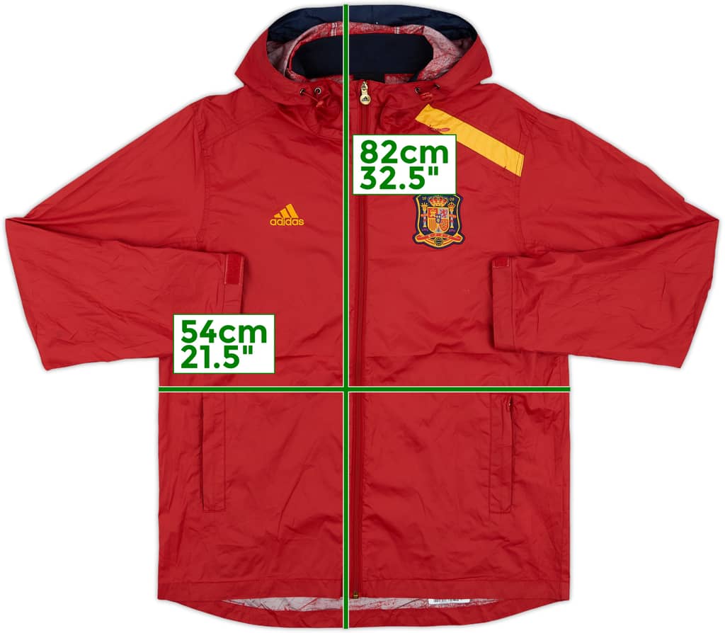 2011-12 Spain adidas Hooded Rain Jacket - 7/10 - (M)