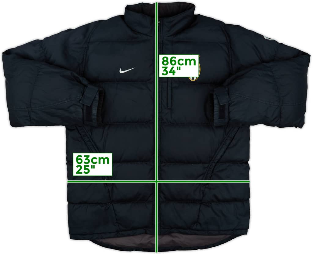 2003-04 Juventus Nike Hooded Padded Bench Coat - 8/10 - (L)