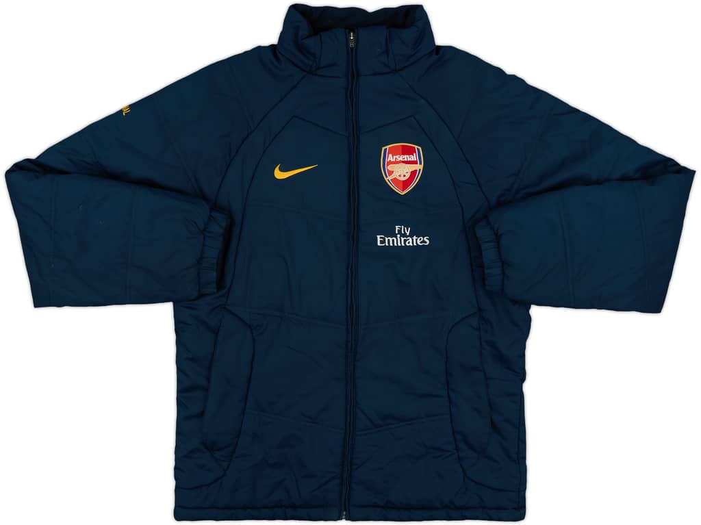 2007-08 Arsenal Nike Hooded Padded Bench Coat - 7/10 - (S)