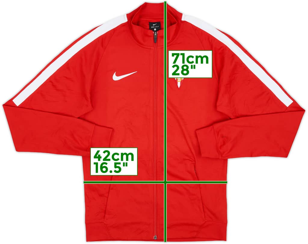 2017-18 Sporting Gijon Nike Track Jacket - 9/10 - (S)