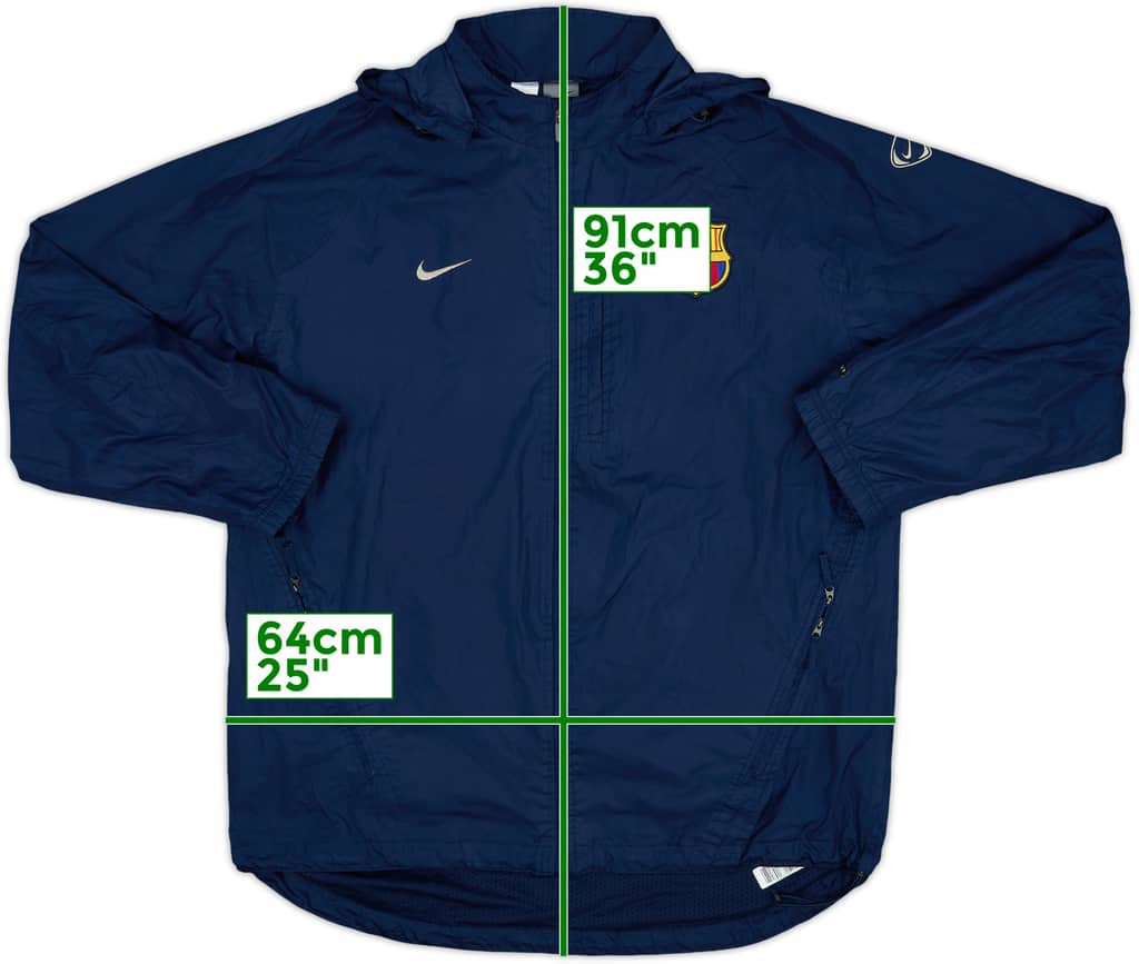 2003-04 Barcelona Nike Hooded Rain Jacket - 10/10 - (XL)
