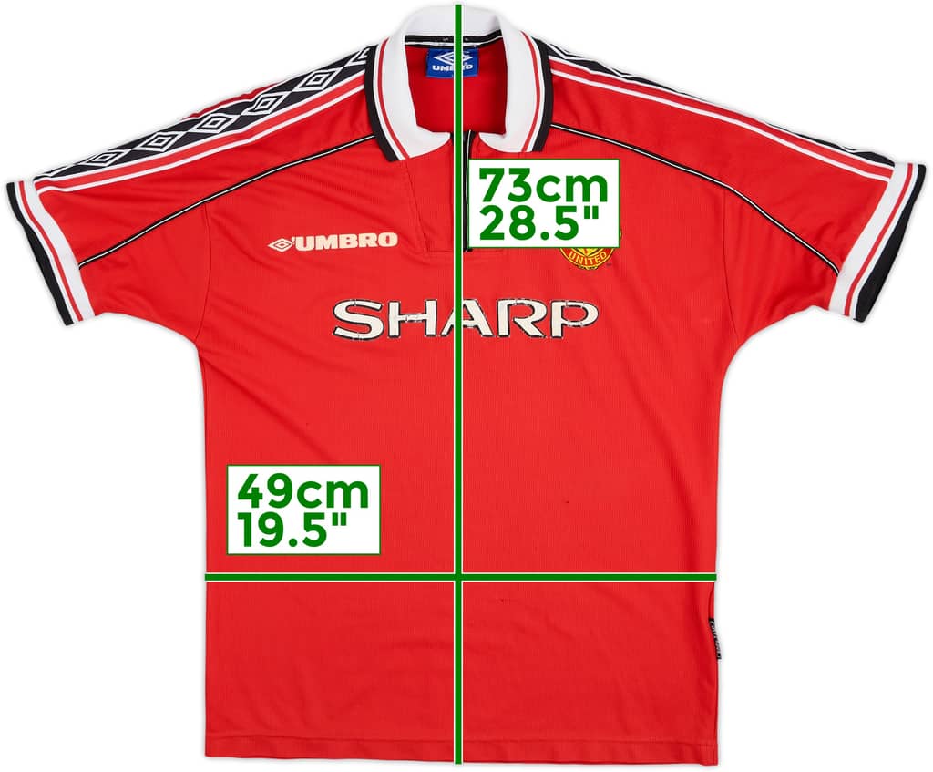 1998-00 Manchester United Home Shirt - 5/10 - (L)