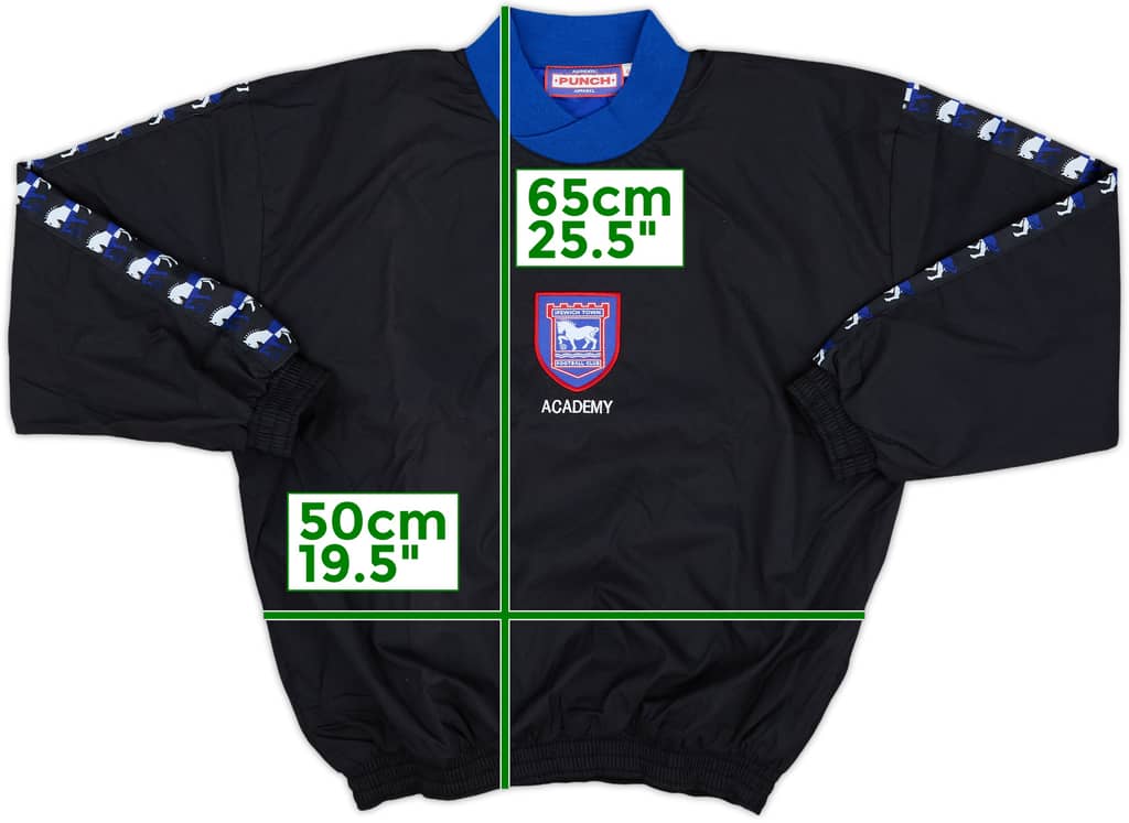2000-01 Ipswich Academy Issue Drill Top - 9/10 - (S)