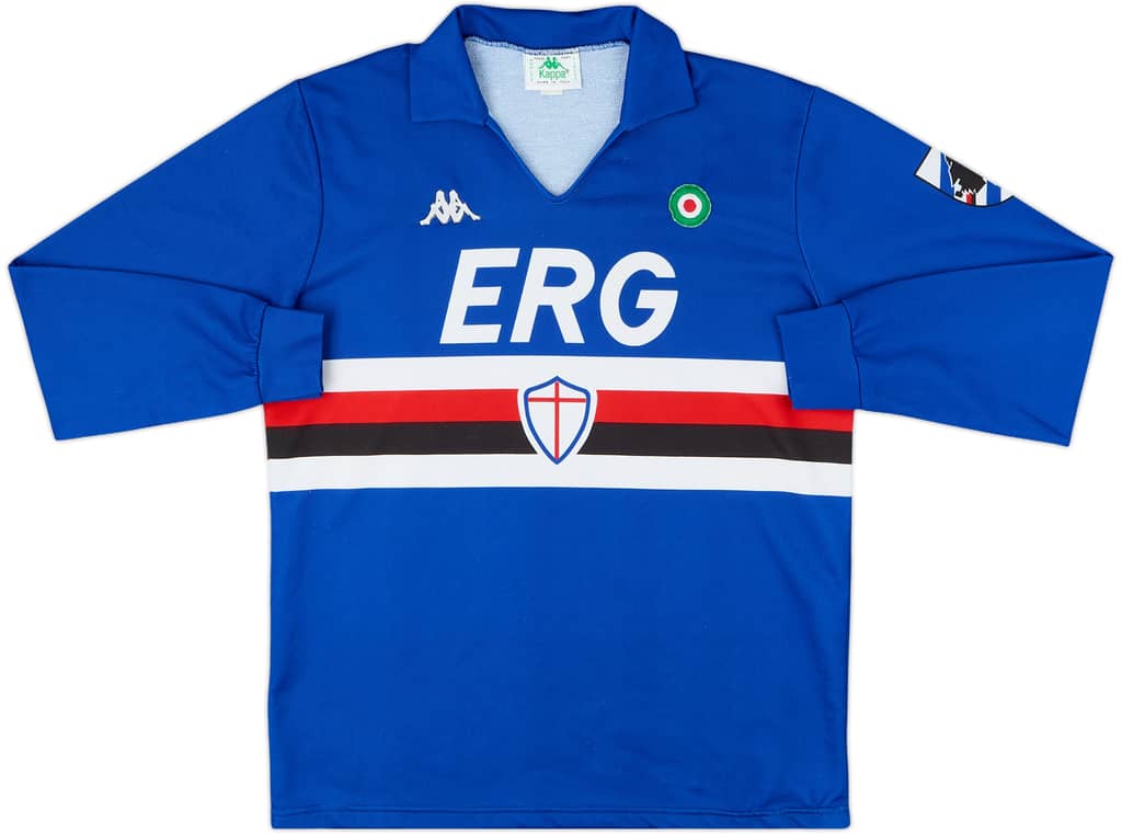 1989-90 Sampdoria Home L/S Shirt - 8/10 - (L)