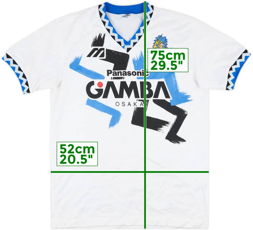 1993-95 Gamba Osaka Mizuno Training Shirt - 8/10 - (L)