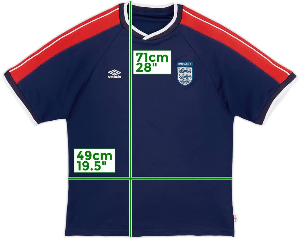 2000-01 England Umbro Training Shirt - 8/10 - (M)