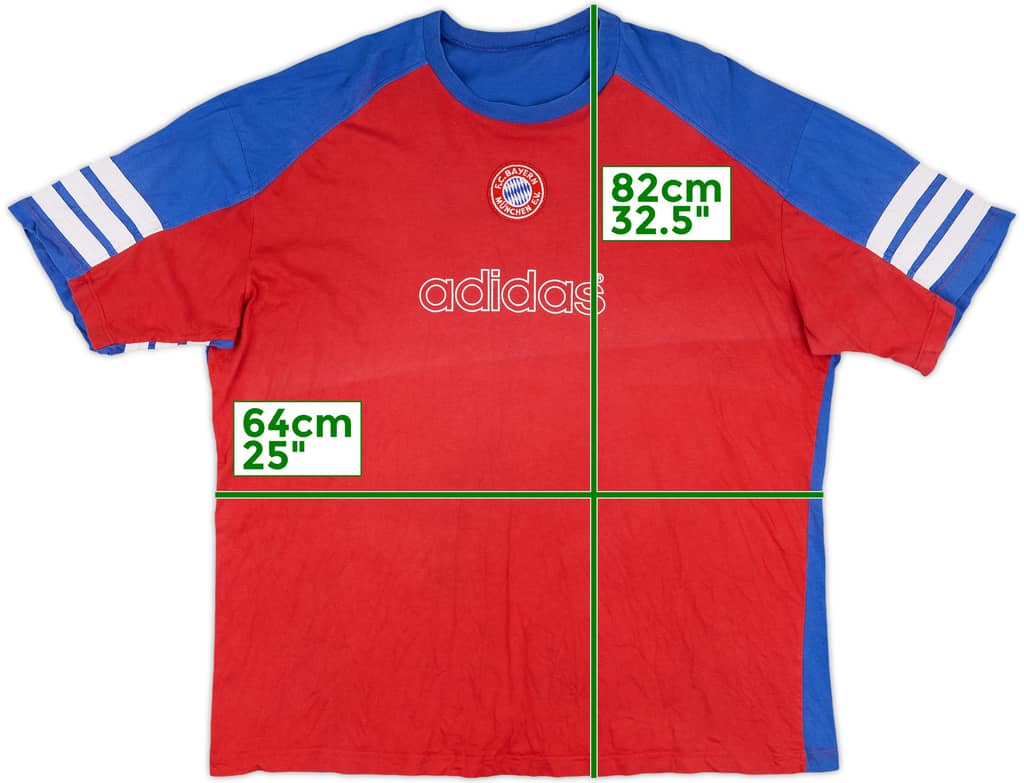 1995-96 Bayern Munich adidas Cotton Tee - 6/10 - (XXL)