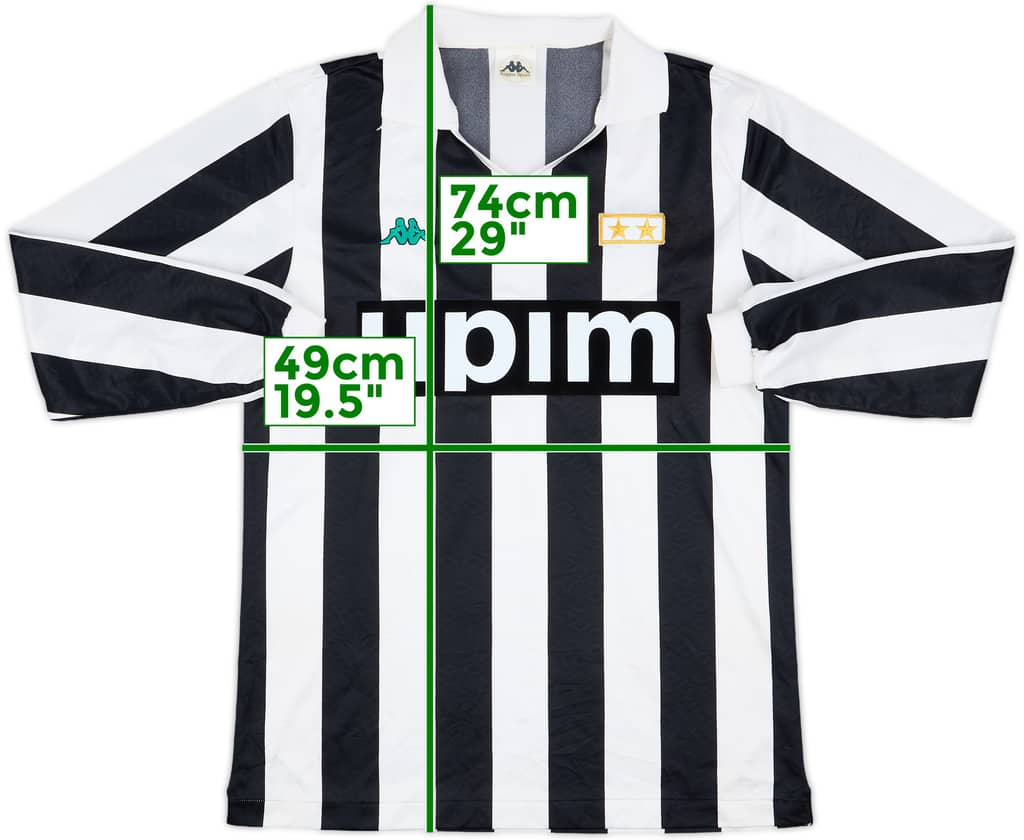 1991-92 Juventus Home L/S Shirt - 9/10 - (L)