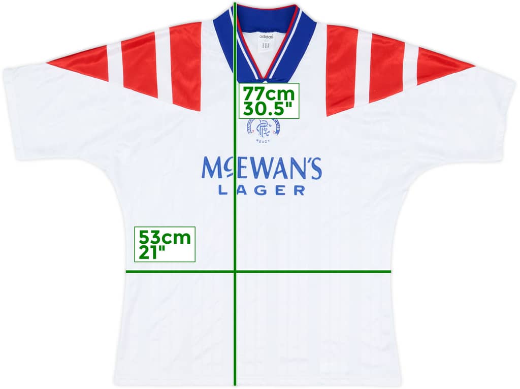 1992-93 Rangers Away Shirt - 8/10 - (L)