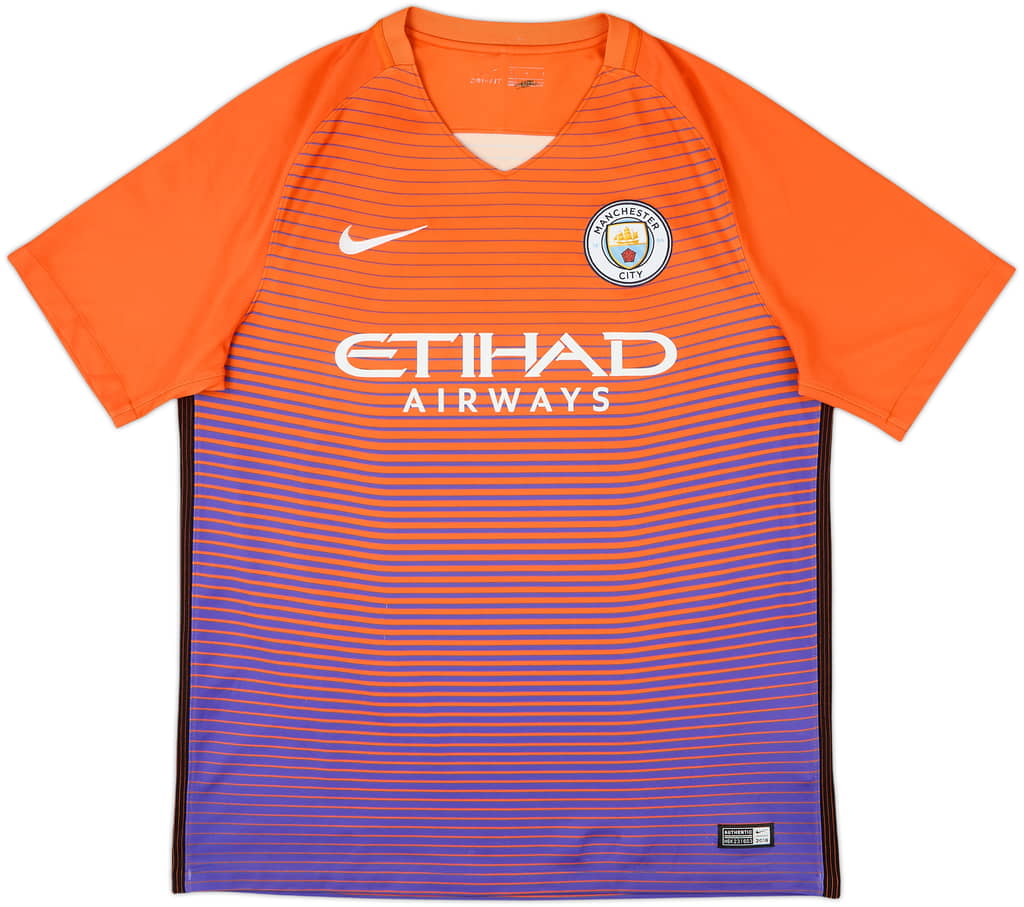 2016-17 Manchester City Third Shirt Kun Aguero #10 - 8/10 - (L)