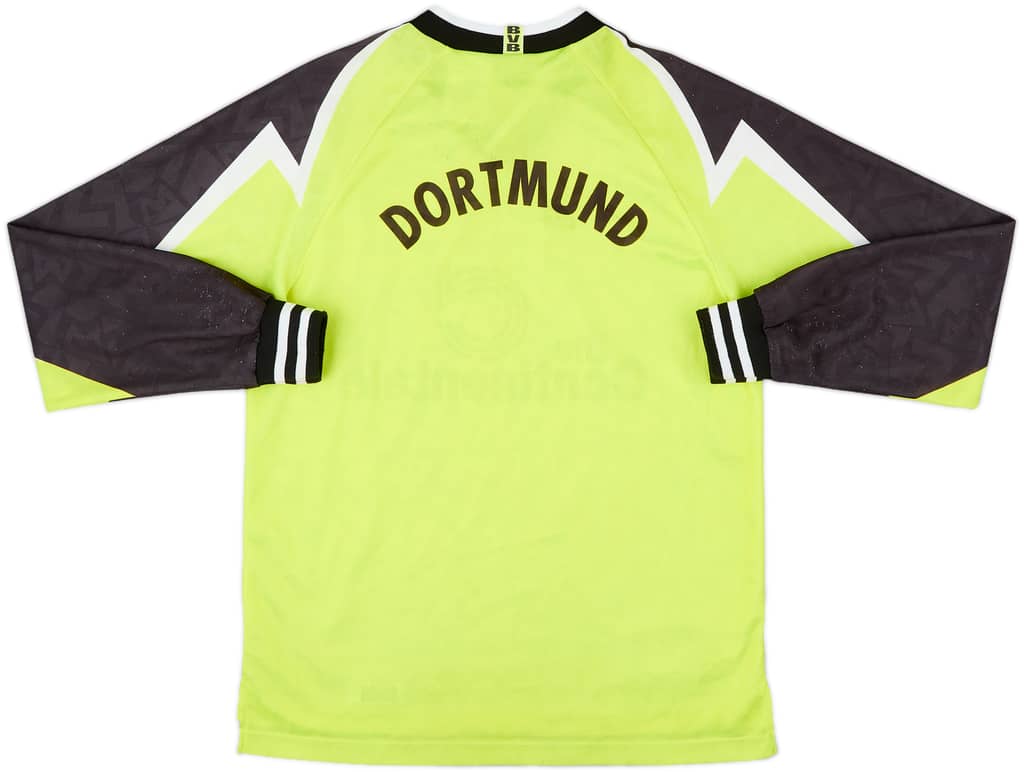 1995-96 Borussia Dortmund Home L/S Shirt - 7/10 - (XL.Boys)