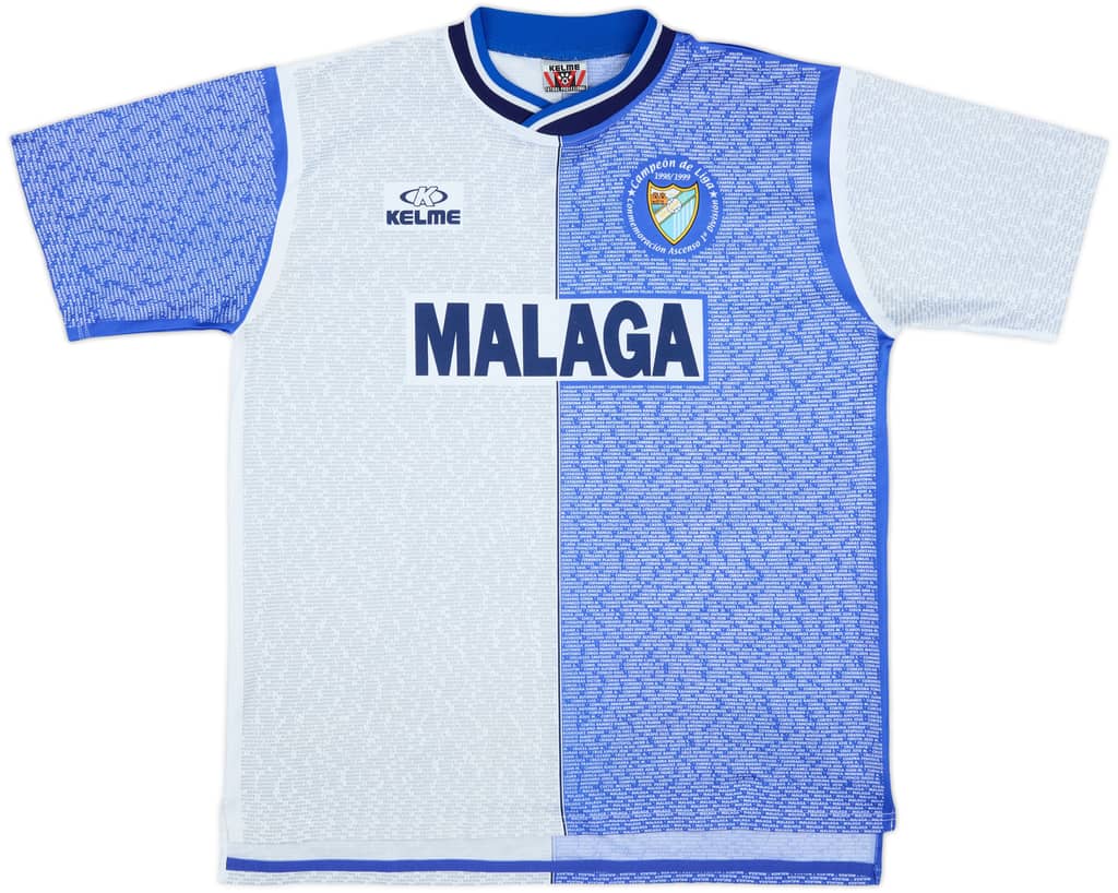1998-99 Malaga 'Campeon De Liga' Home Shirt - 8/10 - (L)