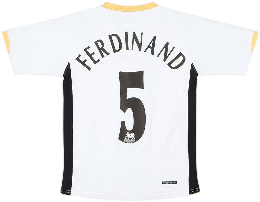 2006-08 Manchester United Away Shirt Ferdinand #5 - 7/10 - (M.Boys)