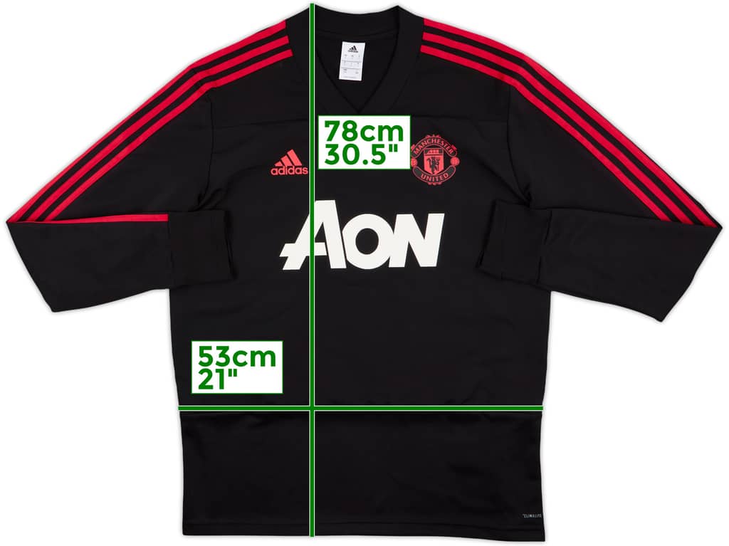 2018-19 Manchester United adidas Drill Top - 10/10 - (L)
