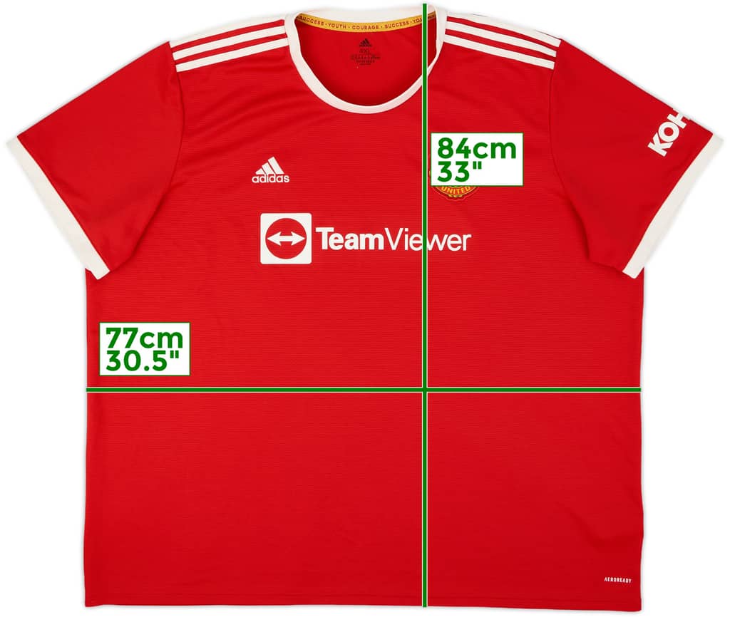 2021-22 Manchester United Home Shirt - 8/10 - (4XL)