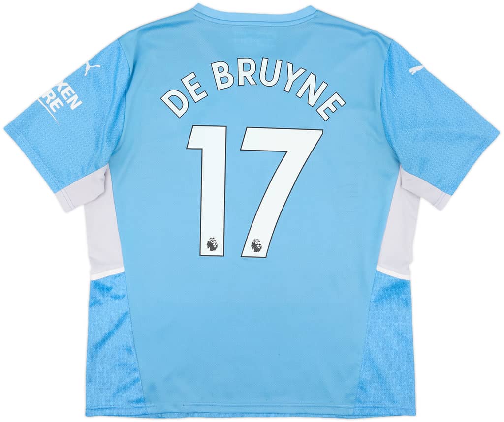 2021-22 Manchester City Home Shirt De Bruyne #17 - 5/10 - (XL)