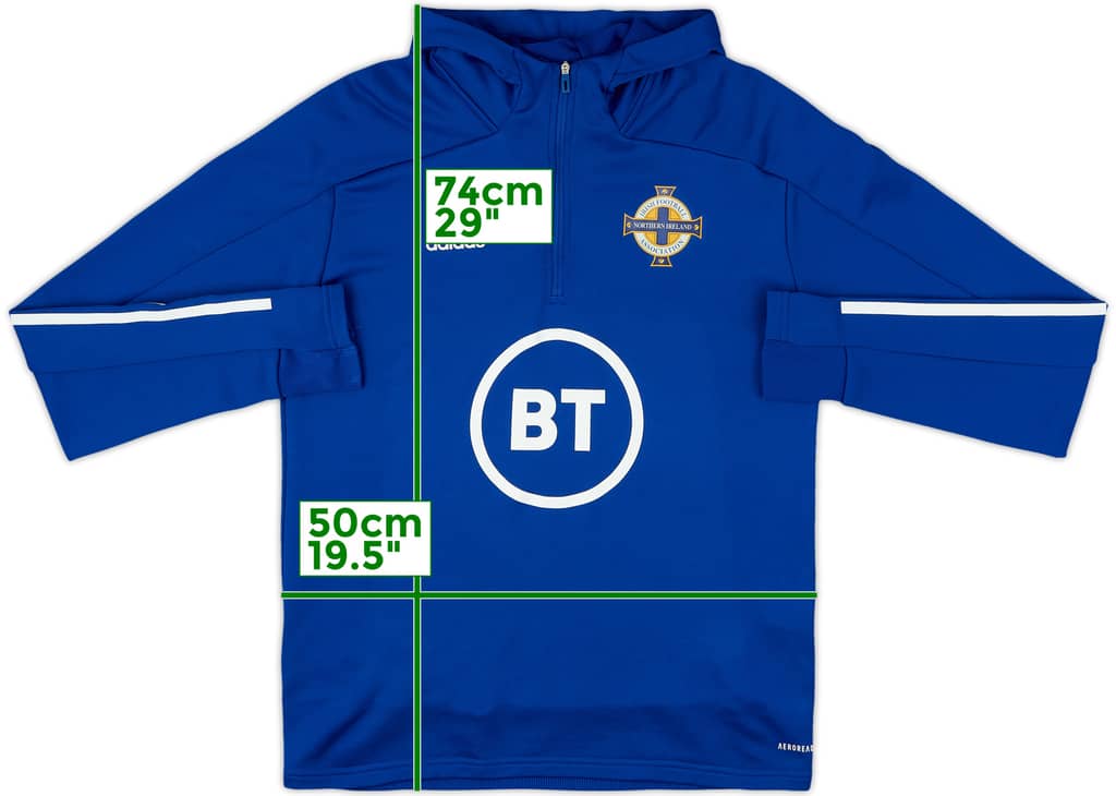 2020-21 Northern Ireland adidas Hooded 1/4 Zip Sweat Top - 10/10 - (M)