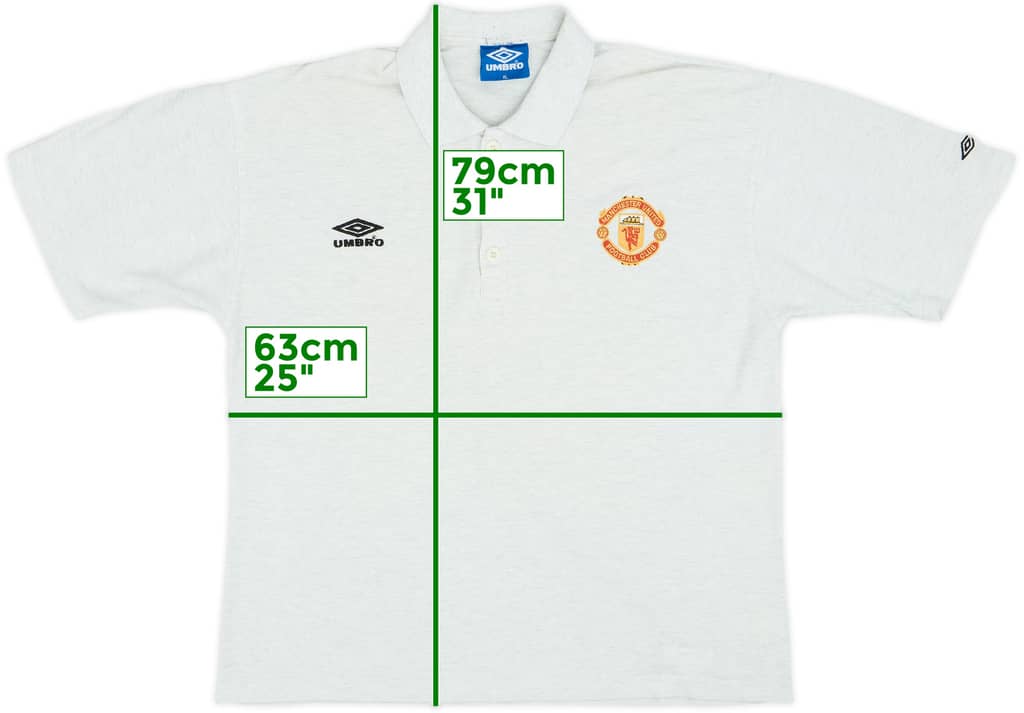 1996-97 Manchester United Umbro Polo Shirt - 9/10 - (XL)