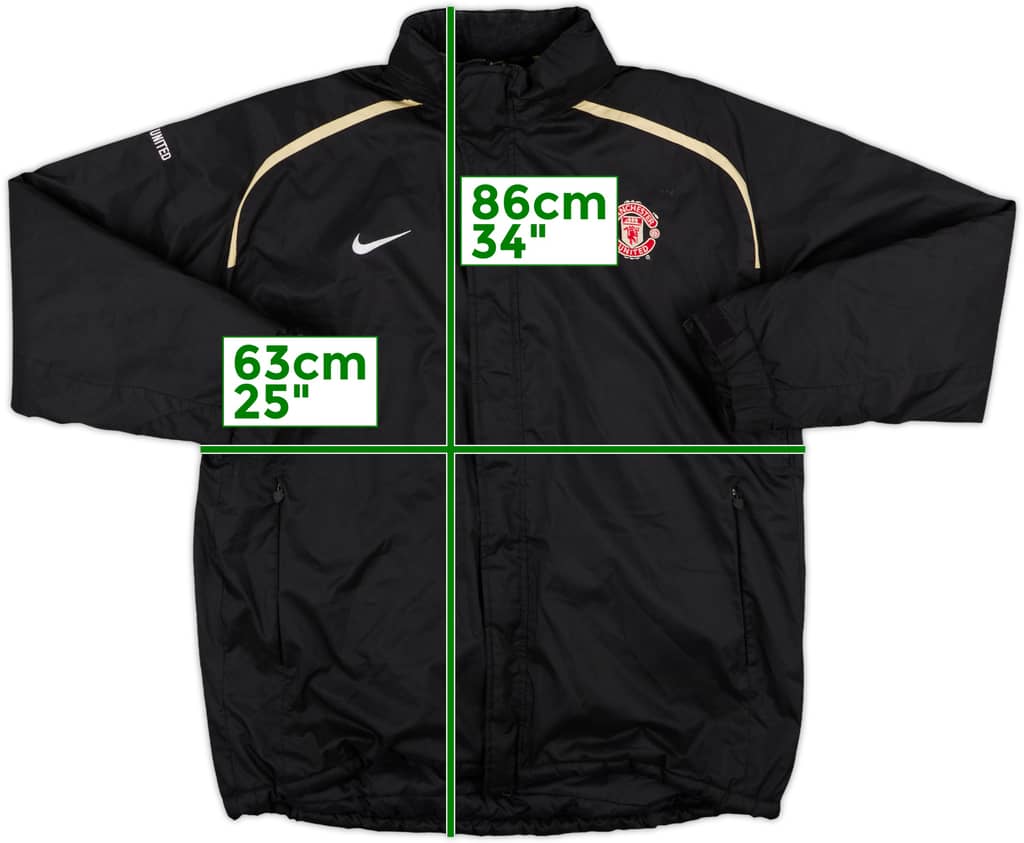 2006-07 Manchester United Nike Padded Bench Coat - 5/10 - (L)