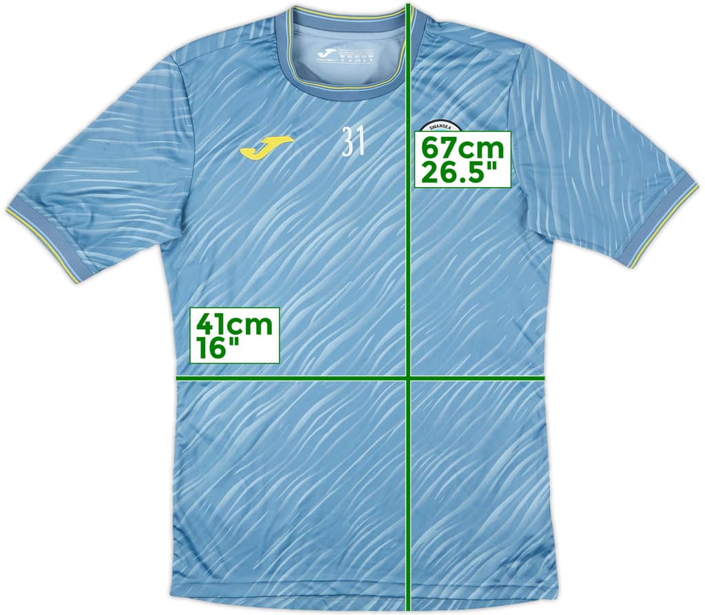 2021-22 Swansea City Joma Player Issue Pre-Match Training Shirt #31 - 9/10 - (S)