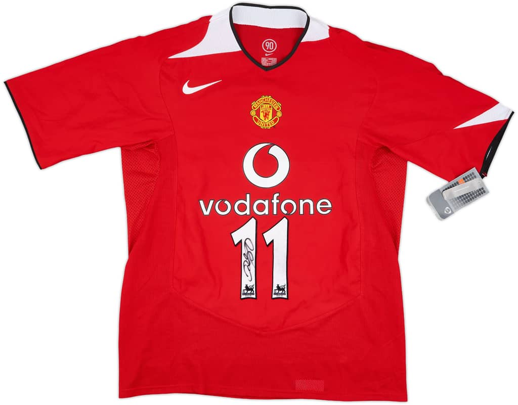2004-06 Manchester United Signed Home Shirt #11 (Giggs) (L)
