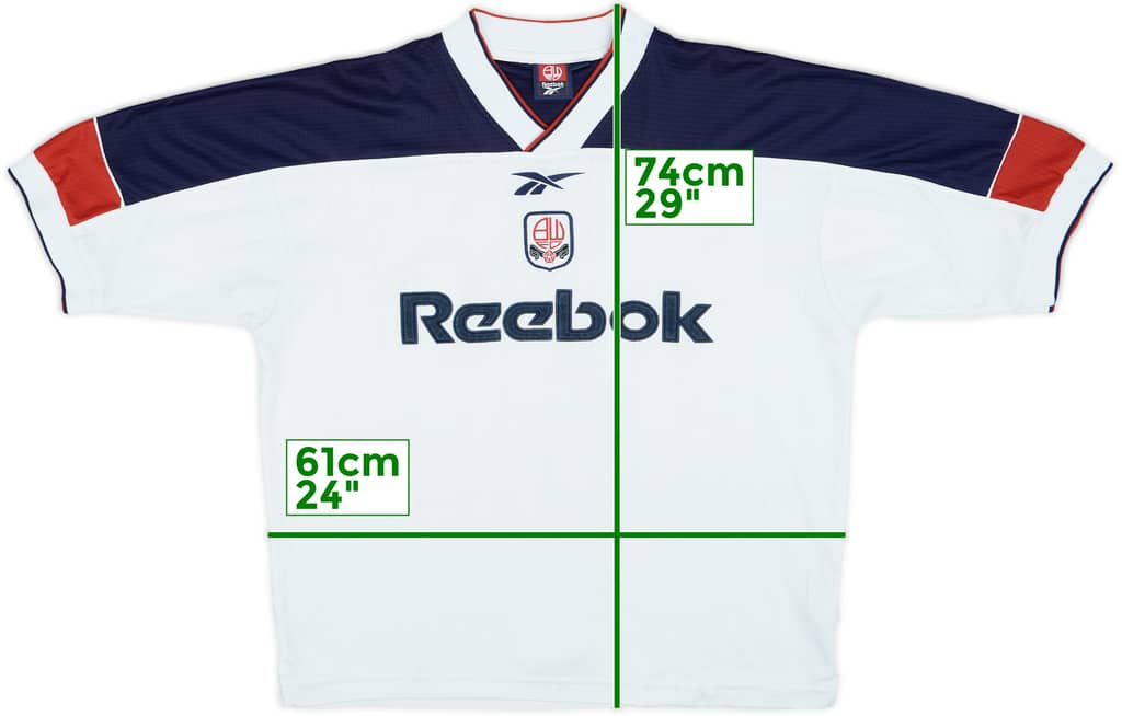 1999-01 Bolton Home Shirt - 7/10 - (L)