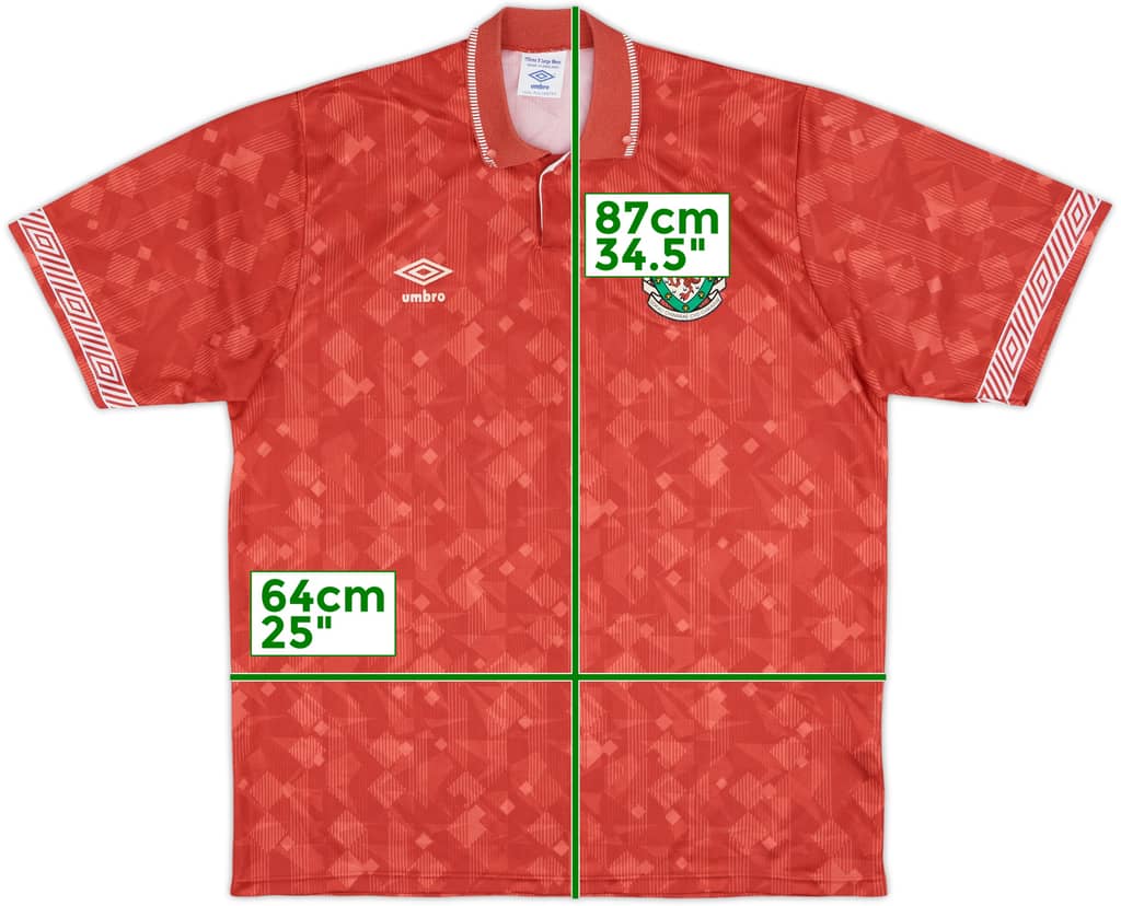 1990-92 Wales Home Shirt - 8/10 - (XL)