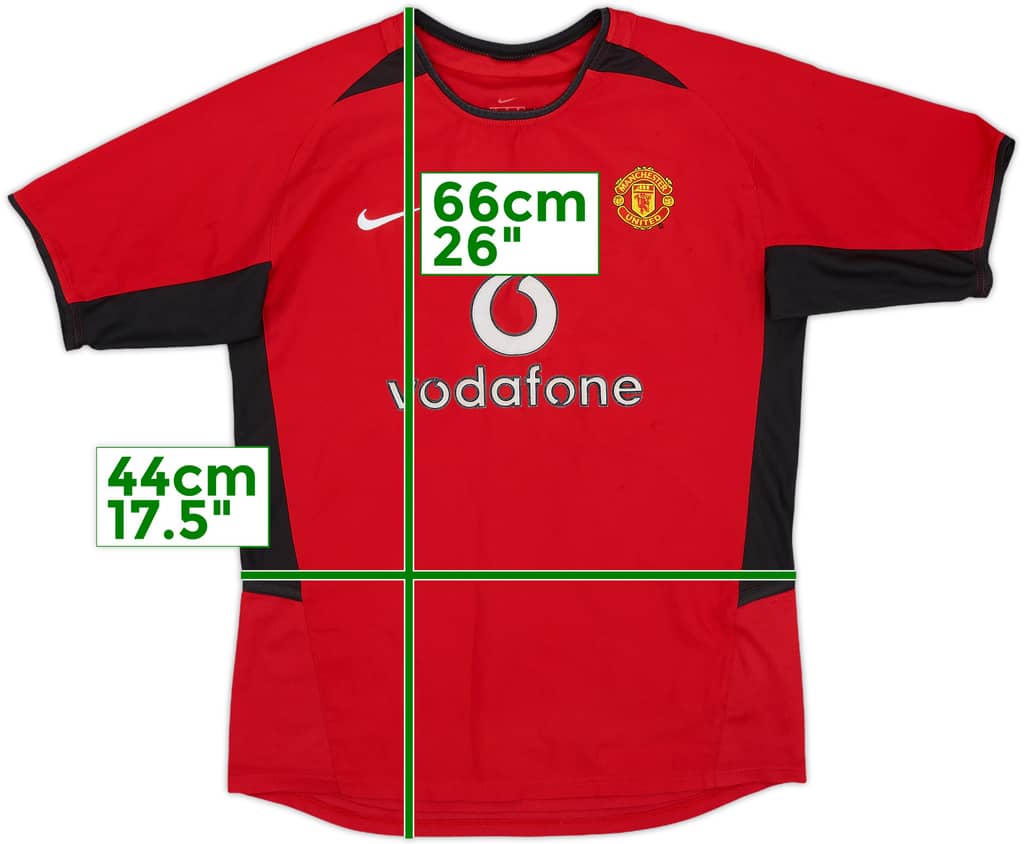 2002-04 Manchester United Home Shirt - 7/10 - (L.Boys)