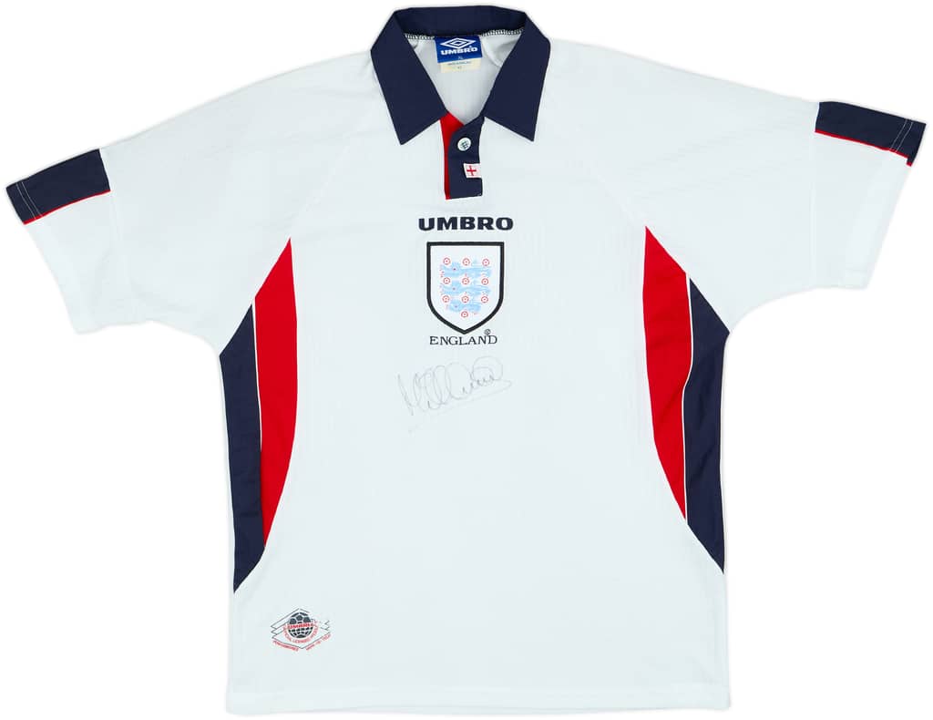 1997-99 England Signed Home Shirt - 7/10 - (XL)