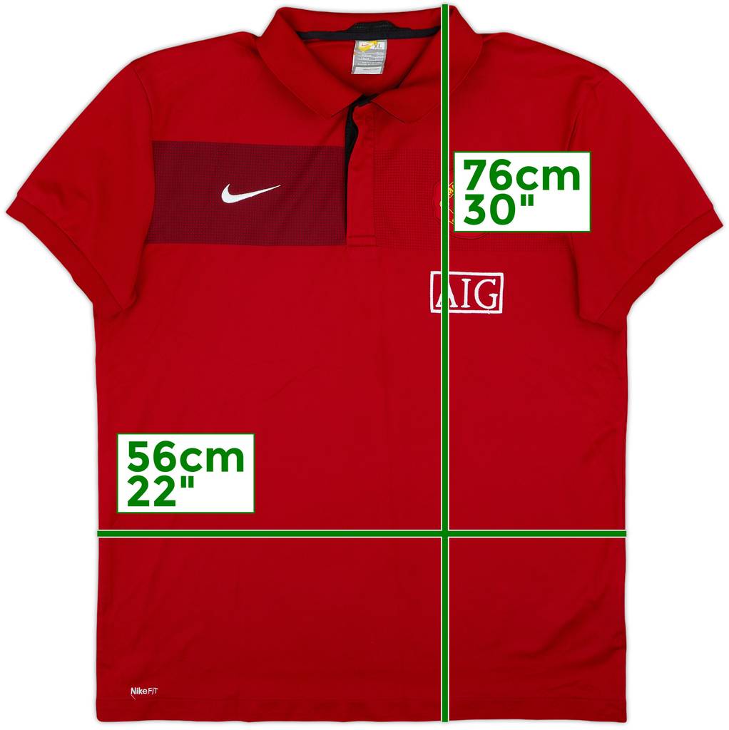 2009-10 Manchester United Nike Polo Shirt - 9/10 - (XL)