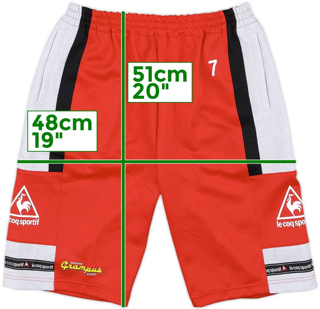1998 Nagoya Grampus Eight Le Coq Sportif Player Issue Training Shorts #7 - 10/10 - (XXL)