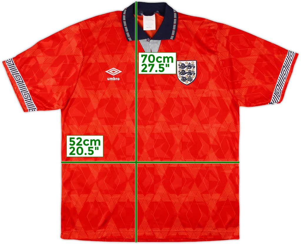 1990-93 England Away Shirt - 10/10 - (L)