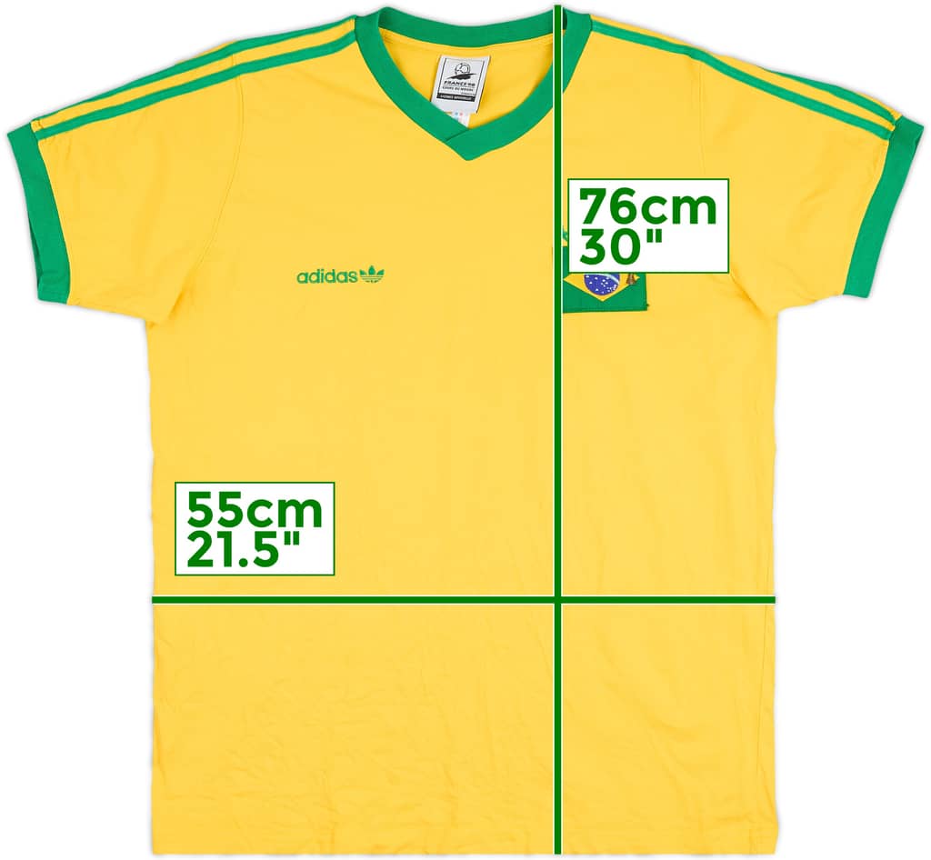 1998 Brazil adidas 'Coupe du Monde' Cotton Tee - 9/10 - (XL)